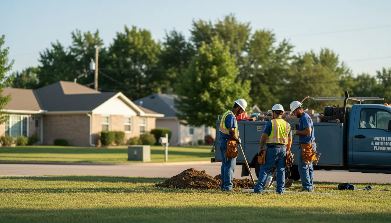 Residential water line and bathroom plumbing service in Red Lion, PA